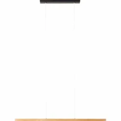 Suspension Brilliant Ainara LED Bois clair, Noir, 1 lumière