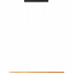 Suspension Brilliant Ainara LED Bois clair, Noir, 1 lumière