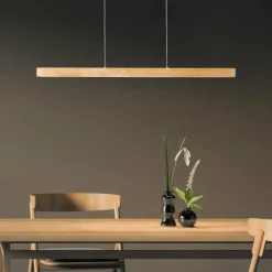 Suspension Brilliant Ainara LED Bois clair, Noir, 1 lumière