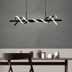 Suspension Brilliant Amalie LED Noir, 1 lumière