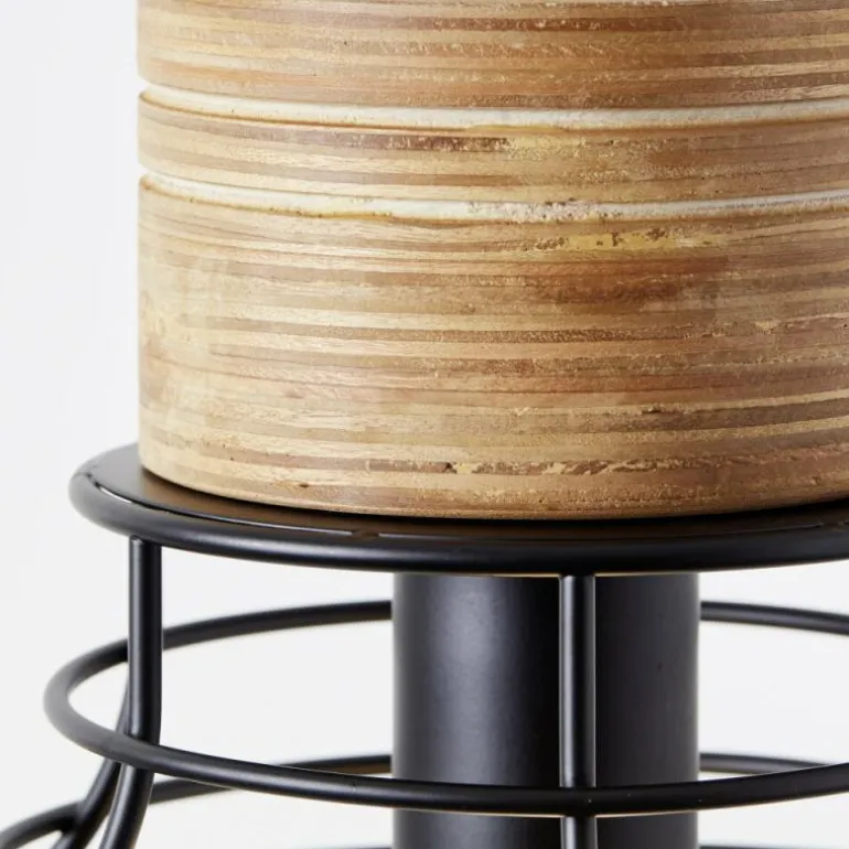 Suspension Brilliant Avia Bois clair, Noir, 1 lumière