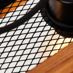 Suspension Brilliant Calandra Bois clair, Noir, 4 lumières