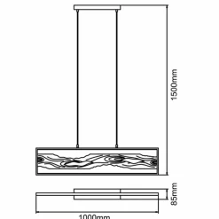 Suspension Brilliant Chaumont LED Noir, 1 lumière