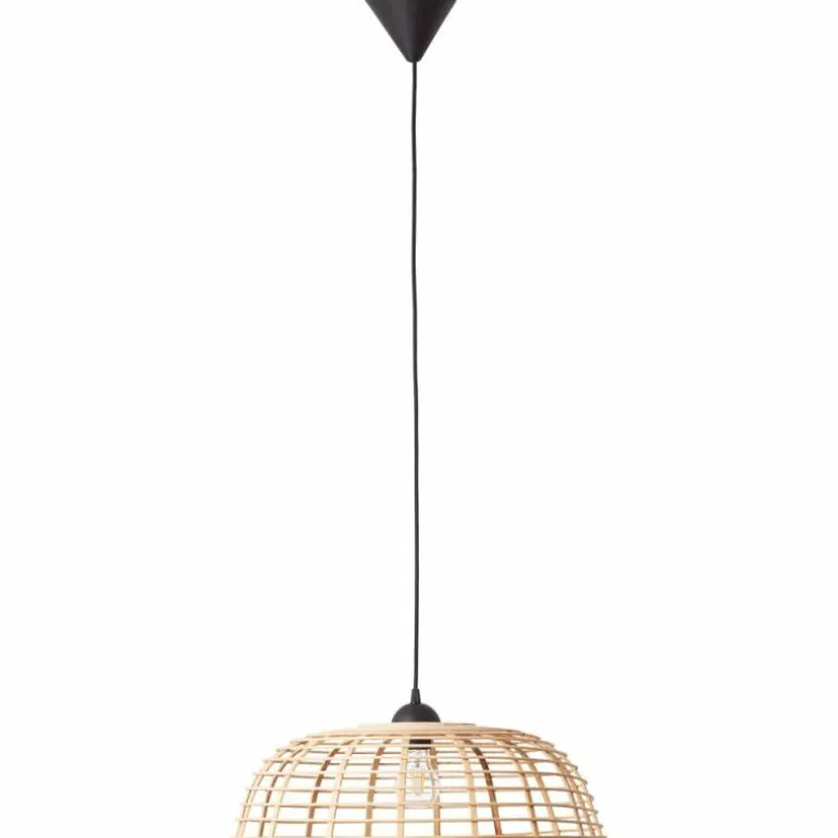 Suspension Brilliant CROSSTOWN Bois clair, Noir, 1 lumière