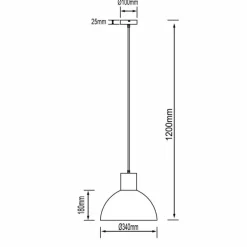 Suspension Brilliant Daintree Blanc, 1 lumière