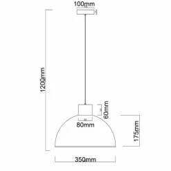 Suspension Brilliant Daintree Noir, 1 lumière