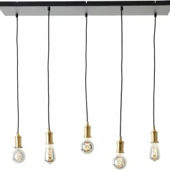 Suspension Brilliant Darcia Noir, 5 lumières