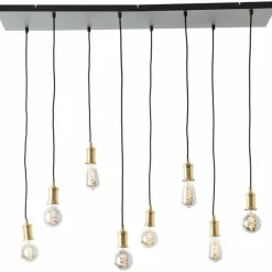 Suspension Brilliant Darcia Noir, 8 lumières