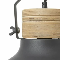 Suspension Brilliant Emma Bois clair, Noir, 1 lumière