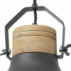 Suspension Brilliant Emma Bois clair, Noir, 1 lumière