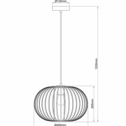 Suspension Brilliant Enca Noir, 1 lumière