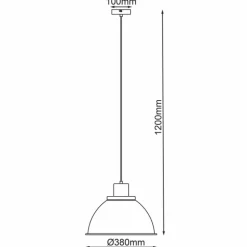 Suspension Brilliant Erena Gris, 1 lumière