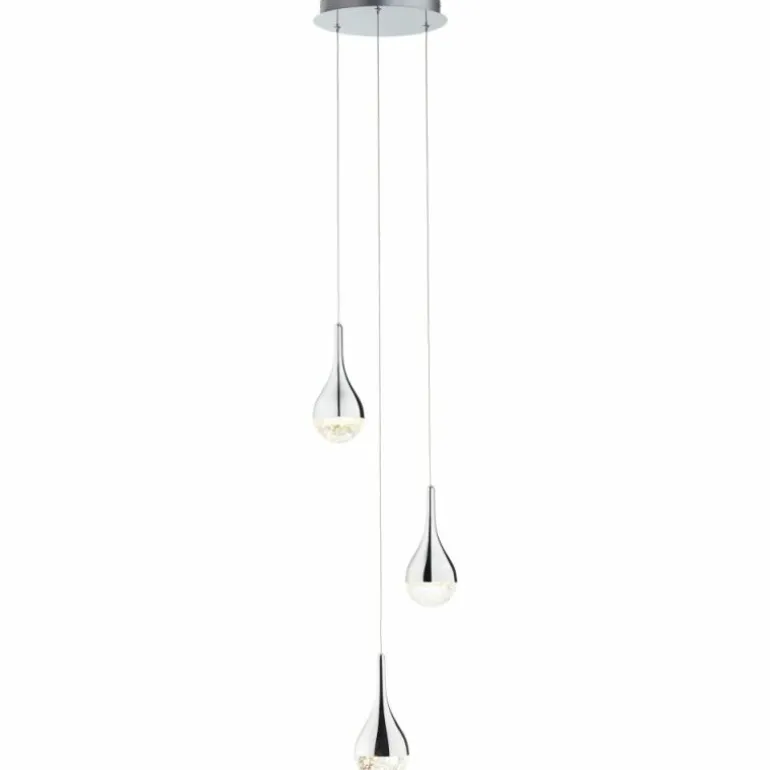 Suspension Brilliant FRIZZANTE LED Chrome, 3 lumières