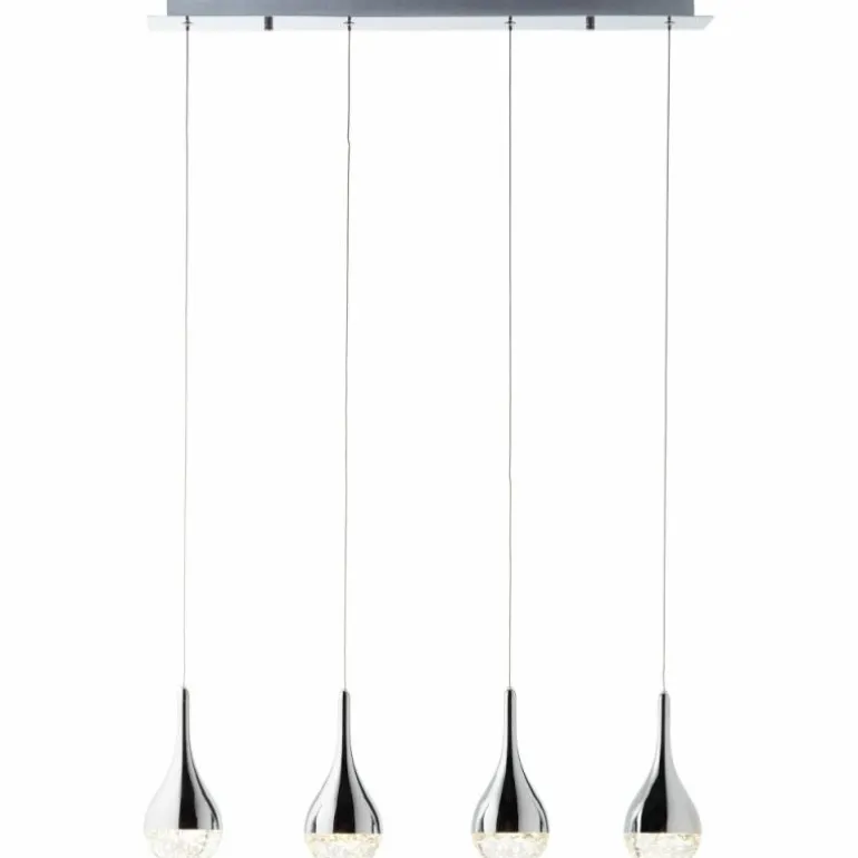 Suspension Brilliant FRIZZANTE LED Chrome, 4 lumières