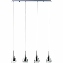 Suspension Brilliant FRIZZANTE LED Chrome, 4 lumières