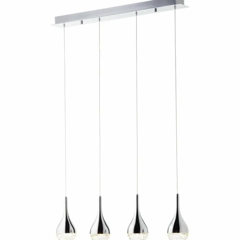 Suspension Brilliant FRIZZANTE LED Chrome, 4 lumières