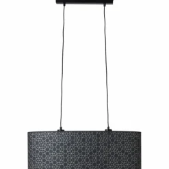 Suspension Brilliant Galance Noir, 2 lumières