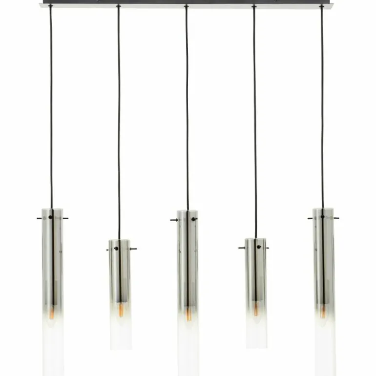 Suspension Brilliant Glasini Noir, 5 lumières