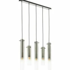 Suspension Brilliant Glasini Noir, 5 lumières