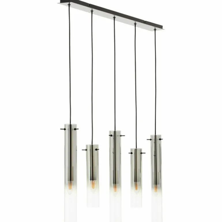 Suspension Brilliant Glasini Noir, 5 lumières