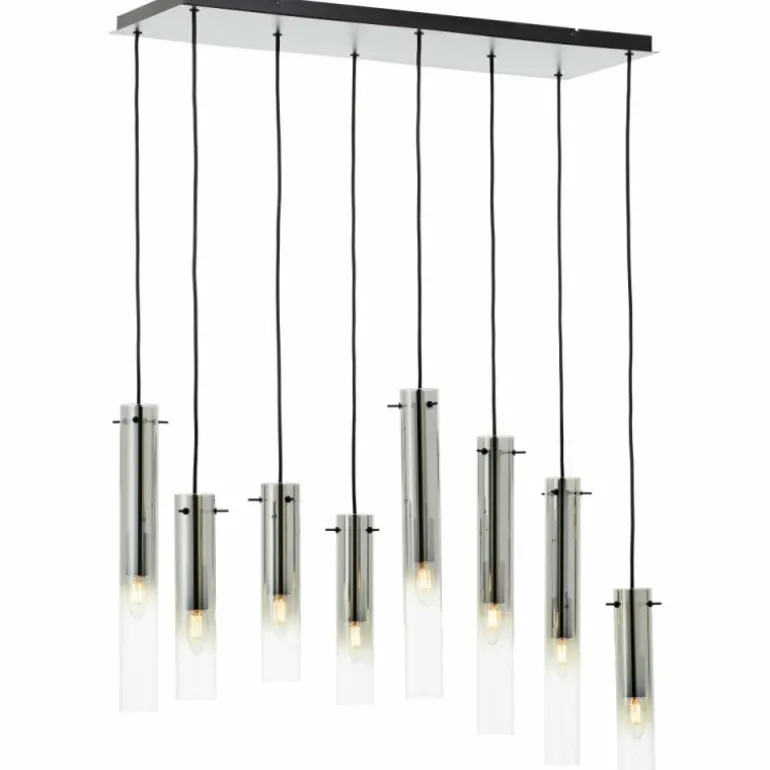Suspension Brilliant Glasini Noir, 8 lumières