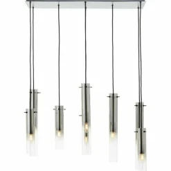 Suspension Brilliant Glasini Noir, 8 lumières