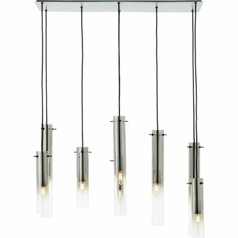 Suspension Brilliant Glasini Noir, 8 lumières