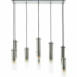 Suspension Brilliant Glasini Noir, 8 lumières