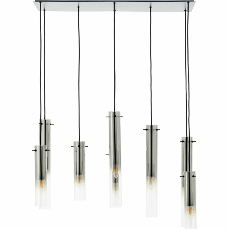 Suspension Brilliant Glasini Noir, 8 lumières