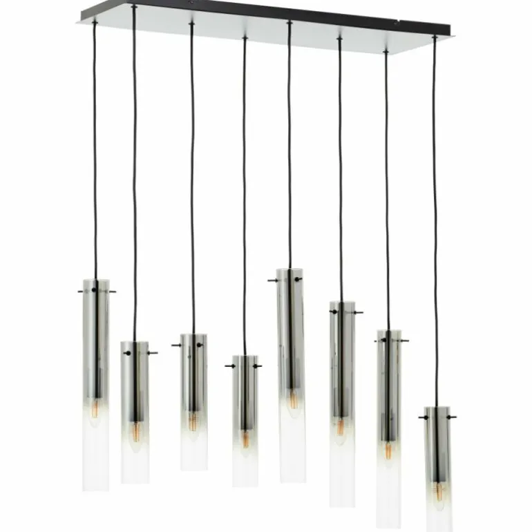 Suspension Brilliant Glasini Noir, 8 lumières