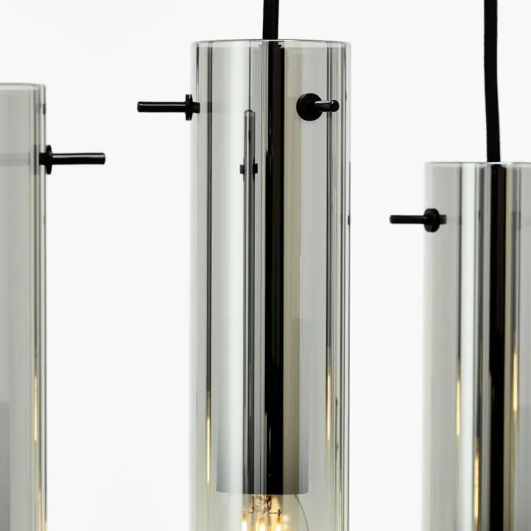 Suspension Brilliant Glasini Noir, 8 lumières