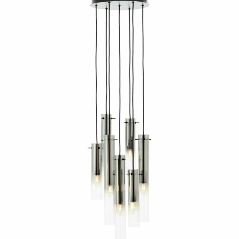 Suspension Brilliant Glasini Noir, 7 lumières
