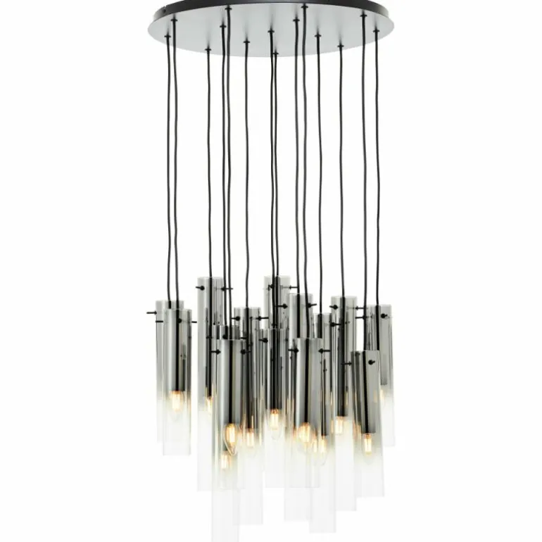 Suspension Brilliant Glasini Noir, 14 lumières