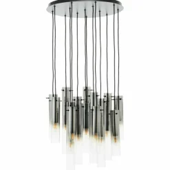 Suspension Brilliant Glasini Noir, 14 lumières