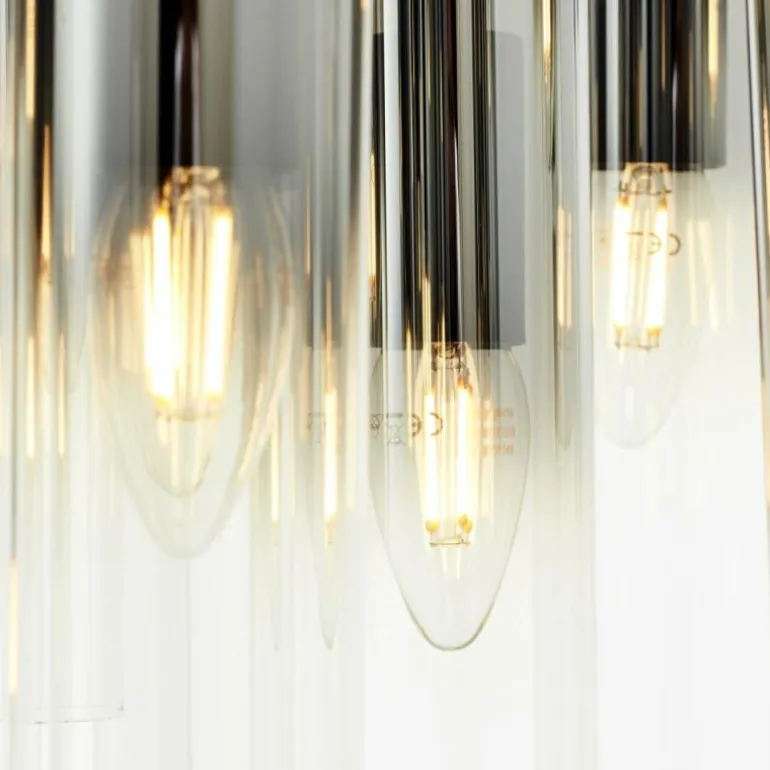 Suspension Brilliant Glasini Noir, 14 lumières