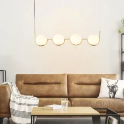 Suspension Brilliant Glint Or, 4 lumières