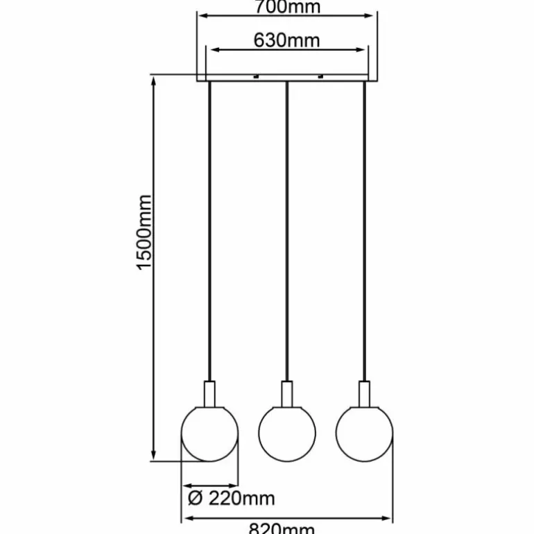 Suspension Brilliant Gould Or, 3 lumières