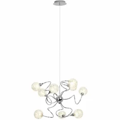 Suspension Brilliant Joya Chrome, 9 lumières