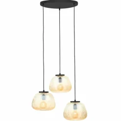 Suspension Brilliant Kaizen Noir, 3 lumières