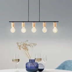 Suspension Brilliant Kerry Écru, 5 lumières