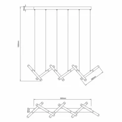 Suspension Brilliant Lagano LED Noir, 1 lumière