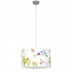 Suspension Brilliant Leuchten Birds Multicolore, Blanc, 1 lumière