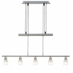 Suspension Brilliant Leuchten Lea Blanc, 5 lumières