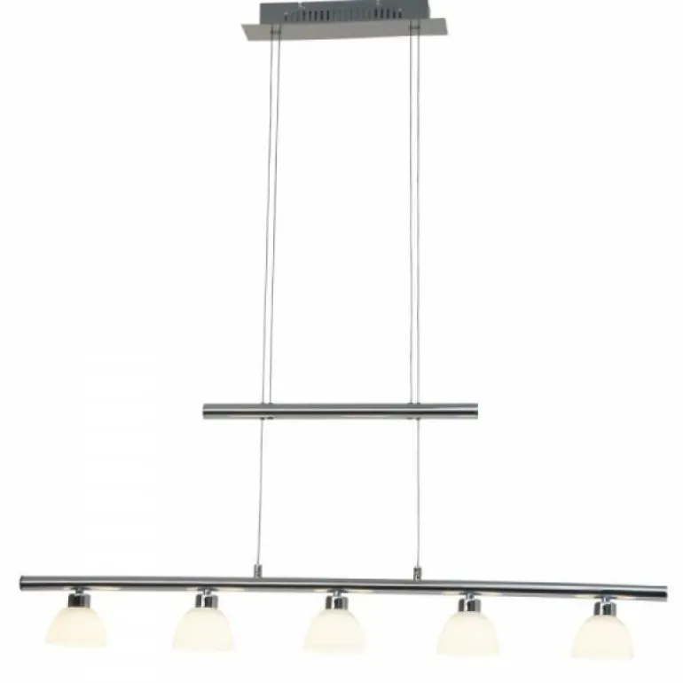 Suspension Brilliant Leuchten Tonja LED Chrome, 5 lumières