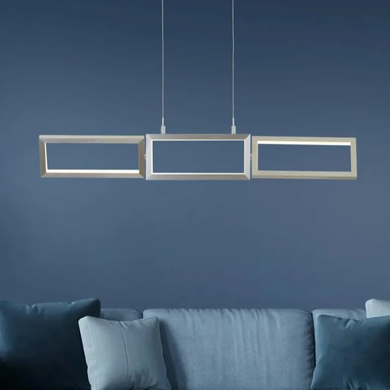 Suspension Brilliant Living Tunar LED Aluminium, 1 lumière