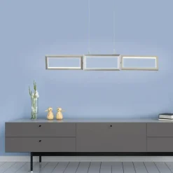 Suspension Brilliant Living Tunar LED Aluminium, 1 lumière