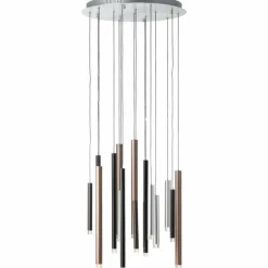 Suspension Brilliant Living Cembalo LED Brun, 16 lumières