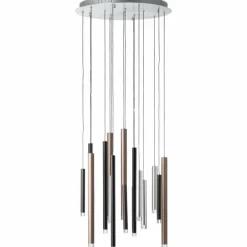 Suspension Brilliant Living Cembalo LED Brun, 16 lumières