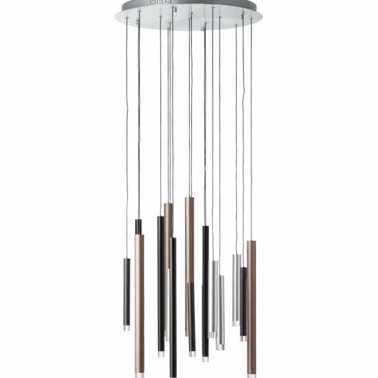Suspension Brilliant Living Cembalo LED Brun, 16 lumières