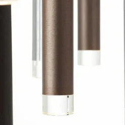 Suspension Brilliant Living Cembalo LED Brun, 16 lumières